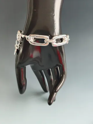 Pulsera eslabones Uno de 50 plateada