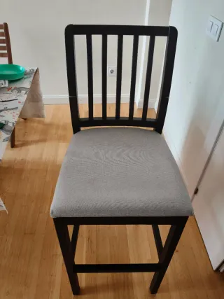 Taburetes Ekedalen Ikea Negro/Gris