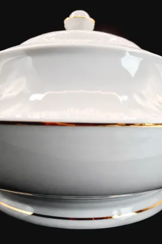 Sopera Porcelana Kutahya Filo Oro 29cm