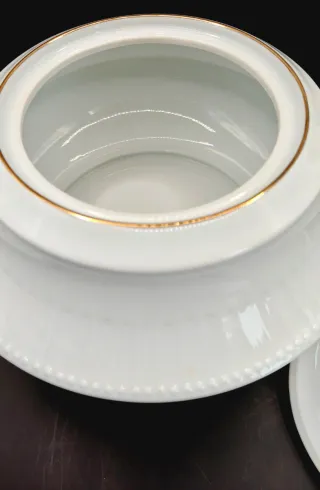 Sopera Porcelana Kutahya Filo Oro 29cm