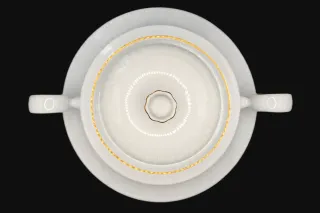 Sopera Porcelana Kutahya Filo Oro 29cm