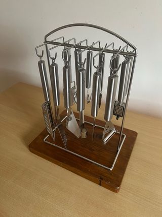 Juego completo utensilios cocina acero inoxidable