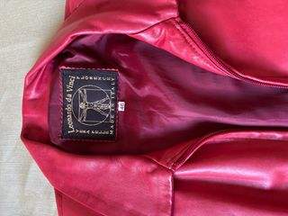 Chaqueta Piel Burdeos Leonardo da Vinci T40
