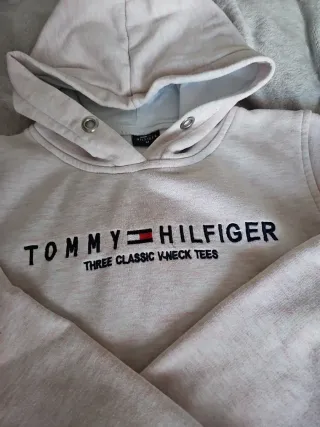 Sudadera Tommy Hilfiger rosa jaspeado