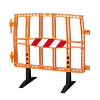 Valla de obra naranja