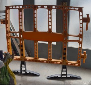 Valla de obra naranja