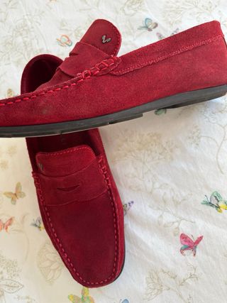 Mocasines Martinelli Ante Rojo