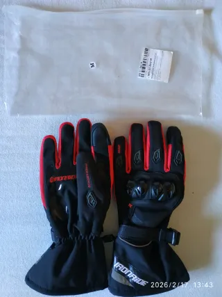 Guanti Moto Invernali Ironride Neri Rossi Taglia M