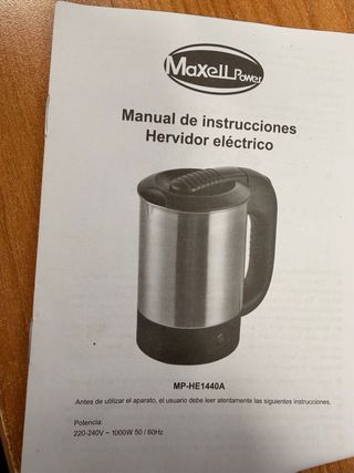 Hervidor Eléctrico MaxellPower Acero Inox 0.5L