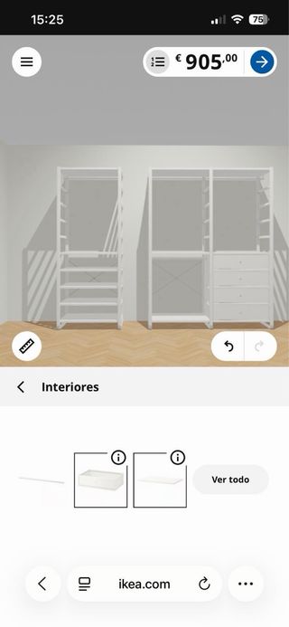 Armario y zapatero modular