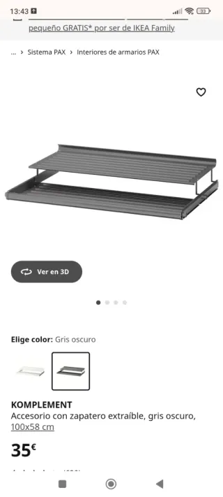 Zapatero Komplement Doble Ikea Grande
