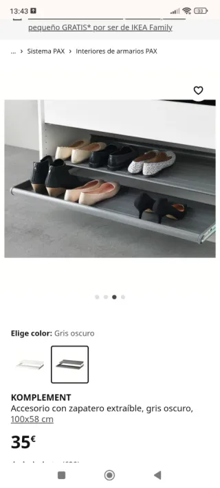 Zapatero Komplement Doble Ikea Grande