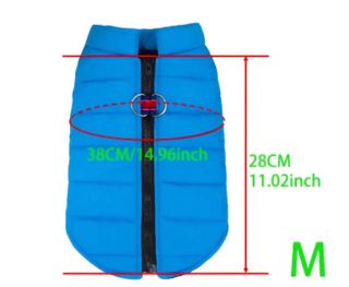 Pettorina impermeabile per cane blu Taglia M