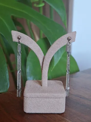 Orecchini pendenti argentati