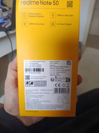 Realme Note 50 Gris - 1 año de uso