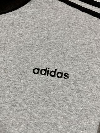 Chaqueta Sudadera Adidas Gris Cremallera Talla XL