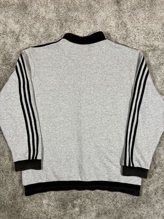 Chaqueta Sudadera Adidas Gris Cremallera Talla XL