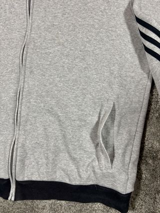 Chaqueta Sudadera Adidas Gris Cremallera Talla XL