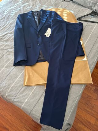 Traje Zara Hombre Azul Nuevo