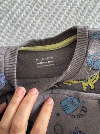 Chándal Primark 12/18 meses estampado