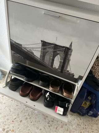 Zapatero con diseño Brooklyn Bridge