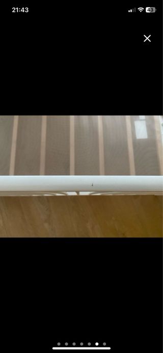 Cuna blanca Ikea con colchón y sabanas bajera