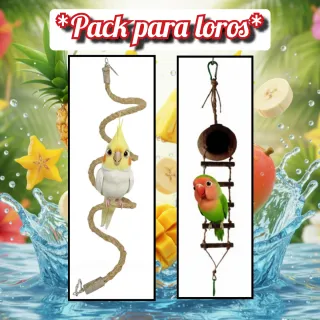 Juguete espiral+nido para agapornis/pájaros/loros