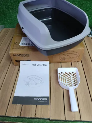 Feandrea Caja Arenero con Bordes Altos, Tamaño XL