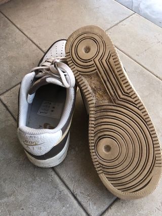 Nike Air Force 1 Scarpe Marrone Bianco