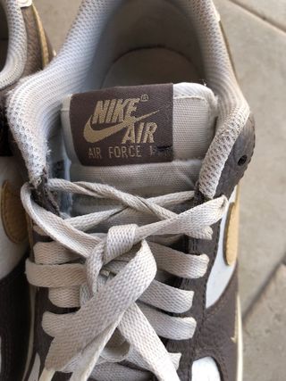 Nike Air Force 1 Scarpe Marrone Bianco