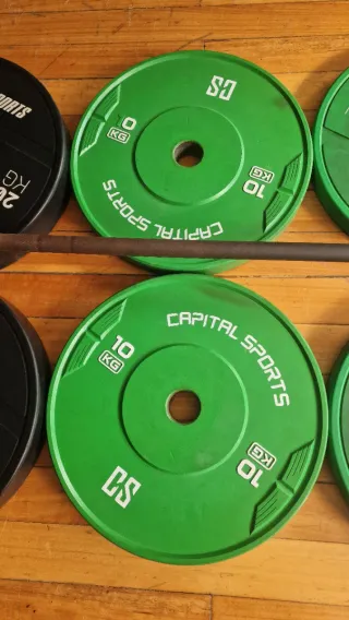 Pack Pesas y Barra Gimnasio Capital Sports