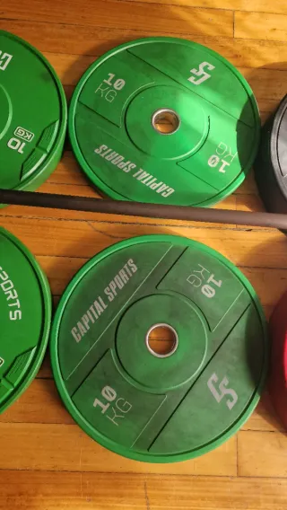 Pack Pesas y Barra Gimnasio Capital Sports