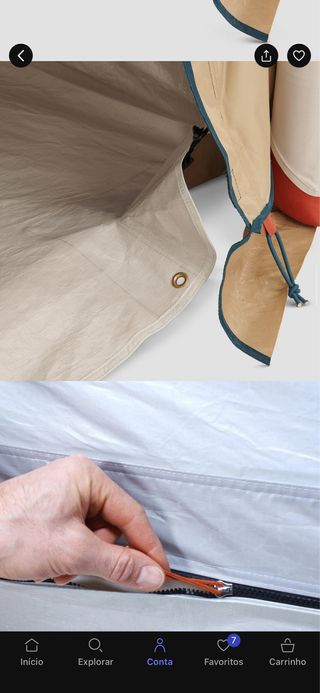 Tenda de campismo insuflável.