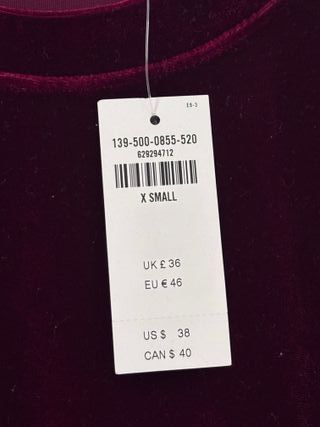 Top terciopelo Abercrombie talla EEUU XS