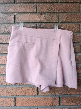 Falda pantalón Stradivarius rosa