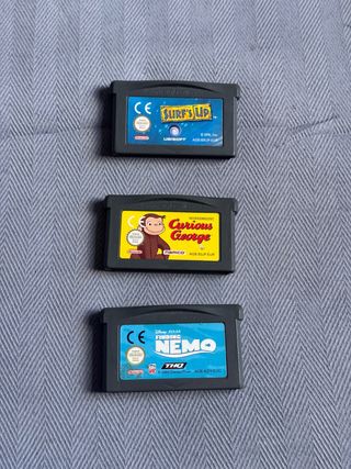 Lote 3 Juegos GBA: Surf's Up, Curious George, Nemo