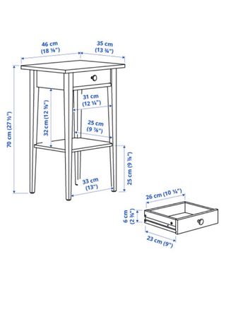 Mesitas de Noche IKEA HEMNES Blancas