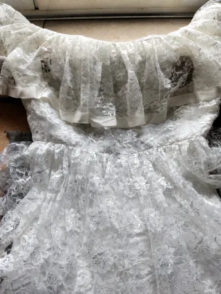 Vestido de Novia Vintage Encaje Blanco