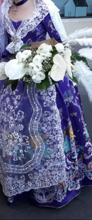 Vestido Fallera Morado Talla Única