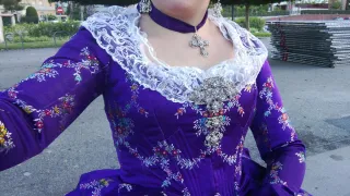 Vestido Fallera Morado Talla Única