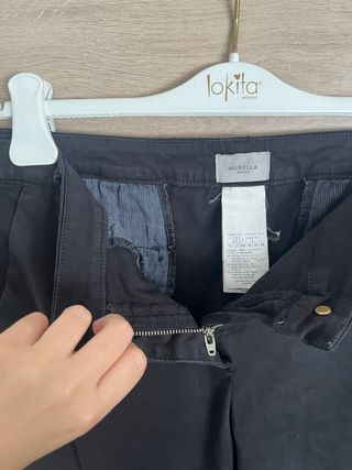 Pantaloni Marella Sport Cotone Neri Taglia XL