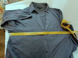 Massimo Dutti Camiseta Manga Larga Cuello Pico