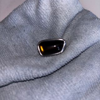 Anillo Plata Ley Ojo de León Marrón