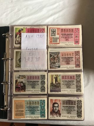 Décimos de lotería nacional