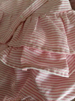 Calzoncini neonata righe rosa 3 mesi