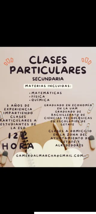 Clases particulares e intensivos a nivel ESO