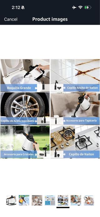 Handheld Steam Cleaner, 3bar Pressure 1200W, Porta