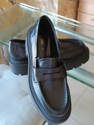 Mocasines negros mujer