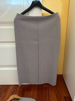 Conjunto falda y blusa Zara gris