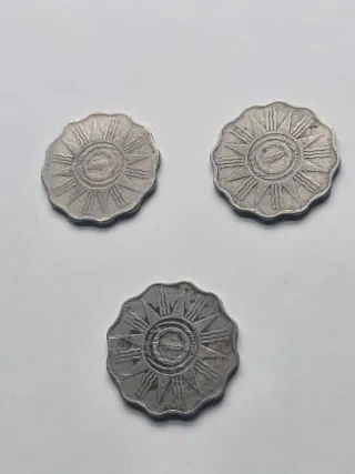 3 Monedas 10 Fils Irak 1959